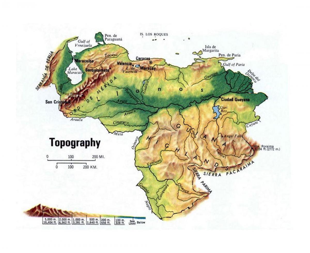 топографічна карта Венесуела
