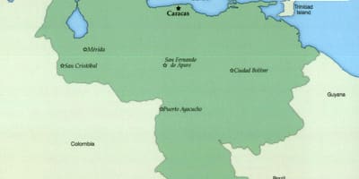 Карта Венесуели з містами