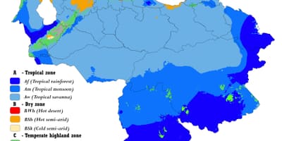 Карта Венесуела клімат