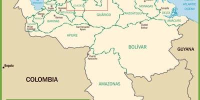 Карта Венесуела політичні