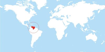 Карта Венесуели місці на світі