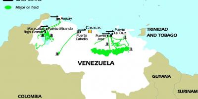 Венесуелі запаси нафти на карті
